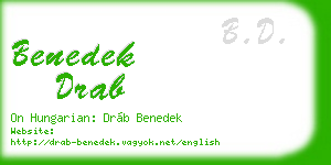 benedek drab business card